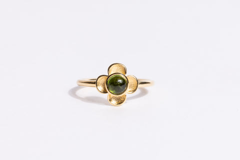 Primrose Stack Ring, Green Tourmaline